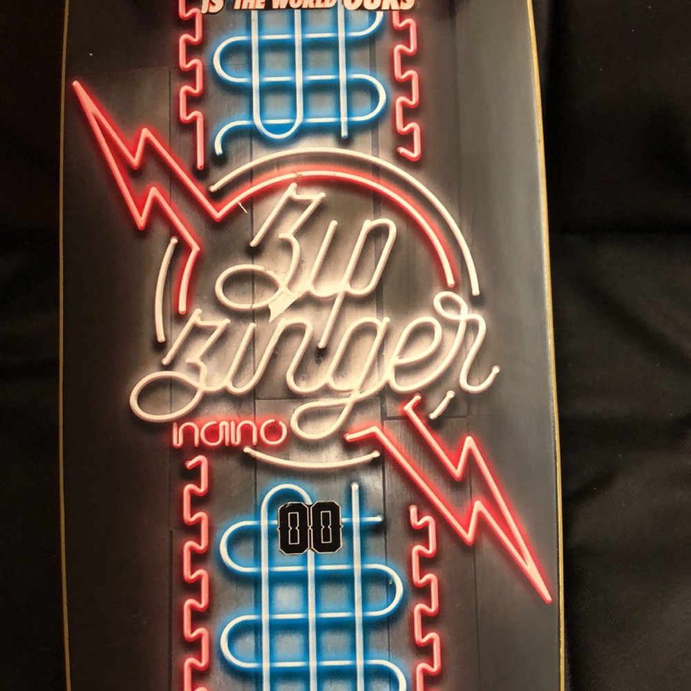 Vintage Special Edition Krooked Zip Zinger Nano Neon Skateboard. NWT - Picture 2 of 12